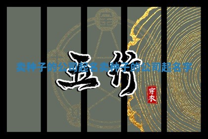 卖种子的公司起名 卖种子的 🚰 公司起名 🔘 字 卖种子的公司起名 卖种子的 🚰 公司起名 🔘 字
