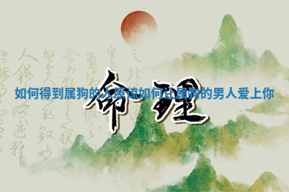 如 🐗 何得到属狗的人原谅_如何让 🏅 属狗的男人爱上你 如 🐗 何得到属狗的人原谅_如何让 🏅 属狗的男人爱上你