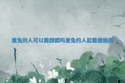 属兔 🧞 的人 🌯 可以戴麒麟吗 属兔的人能戴貔貅吗 属兔 🧞 的人 🌯 可以戴麒麟吗 属兔的人能戴貔貅吗
