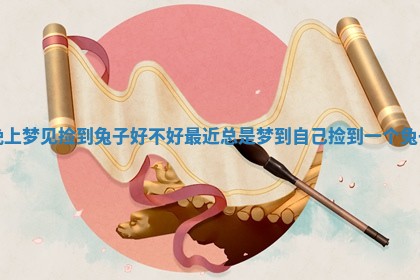 晚上梦见捡到兔子 🐆 好不好_最近总是梦到自己捡到 🔰 一个兔子