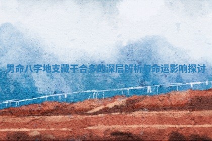 男命 🦕 八字地支藏干合多的深 📞 层解析与命运影响探讨